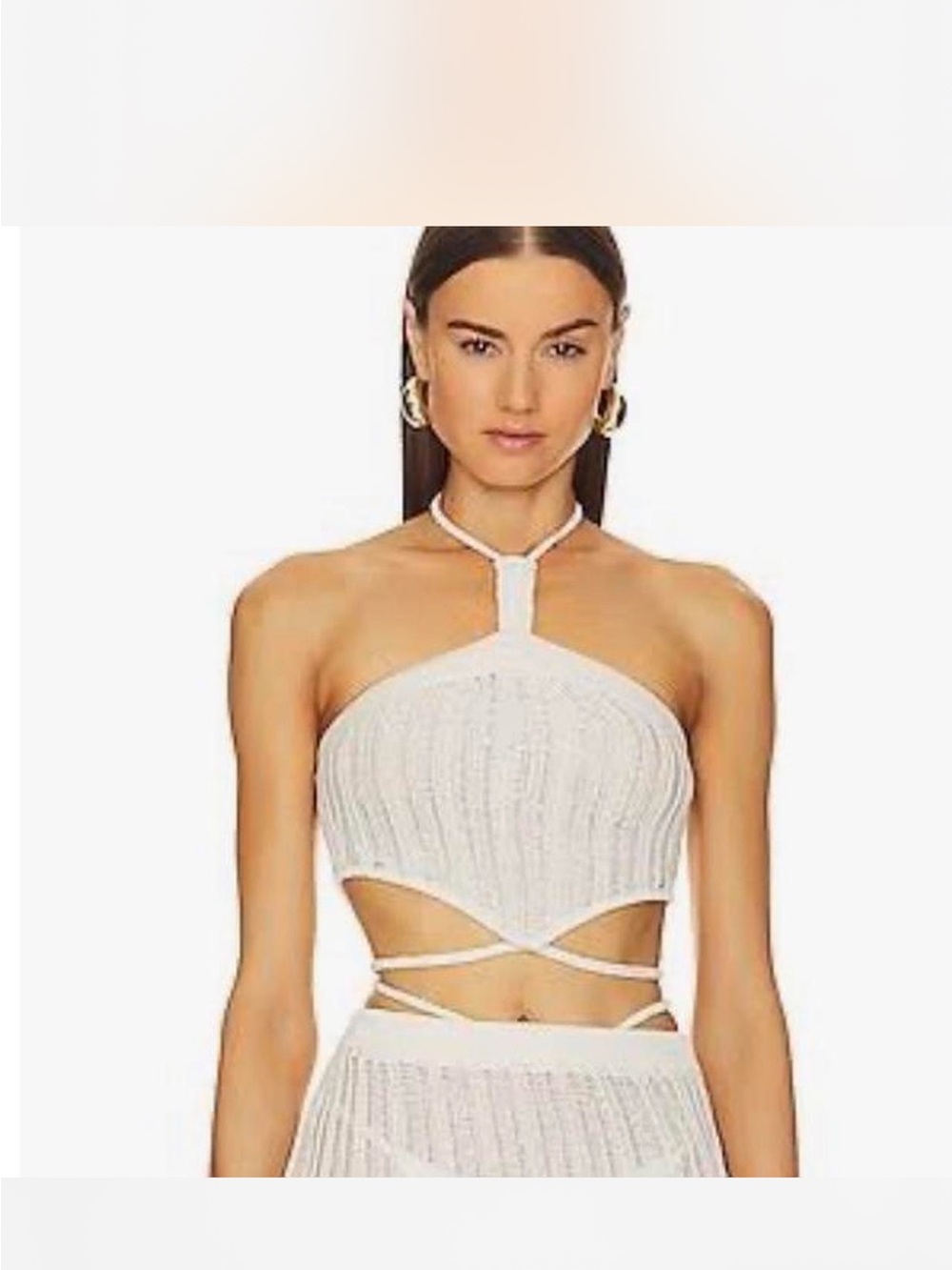 Michael Costello X revolve sylvan Cream top